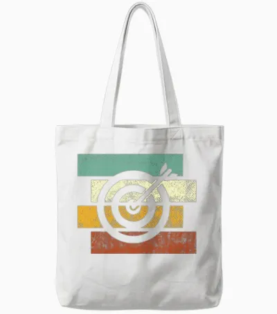 Darts Retro Tote Bags - White