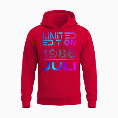 Limited Edition Juli 1986 Mann Frau 40. Geburtstag Unisex Hoodie - Red