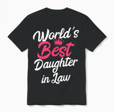Best Daughter in Law Unisex T-Shirt - Black