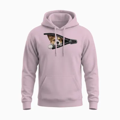 Dog Unisex Hoodie - Light Pink