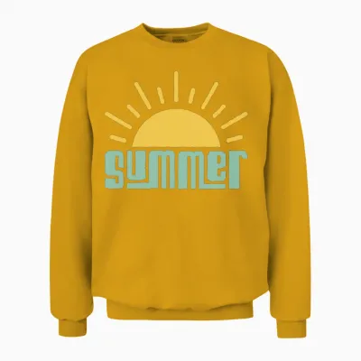 Summer Sunshine Retro Unisex Sweatshirt - Gold