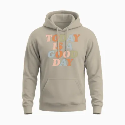 Today Is a Good Day Retro Unisex Hoodie - Sand