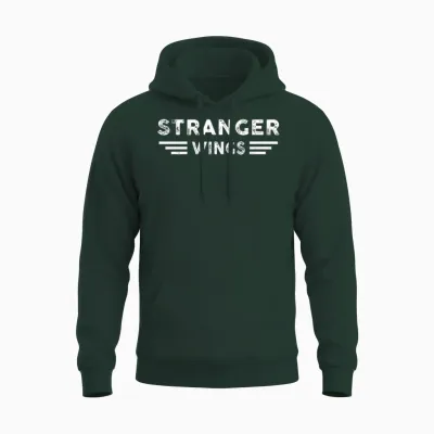 Funny Stranger Wings Unisex Hoodie - Forest