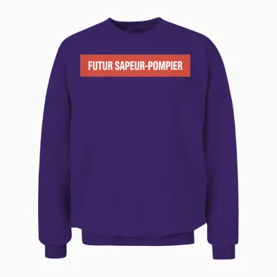 Children's Future Firefighter Design Funny Fan Unisex Sweatshirt - Purple