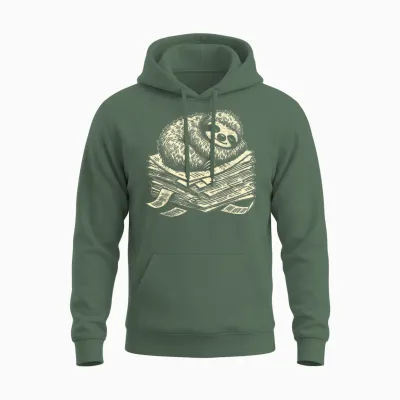 Papier Humoristique Paresseux Pour Enseignant, étudiant, Amoureux Des Paresseux Unisex Hoodie - Military Green