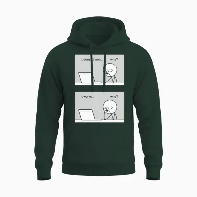 It Doesn't Work... Why? It Works... Why? Unisex Hoodie - Forest