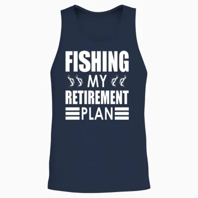 Fishing Retirement Unisex Tank Top - Navy