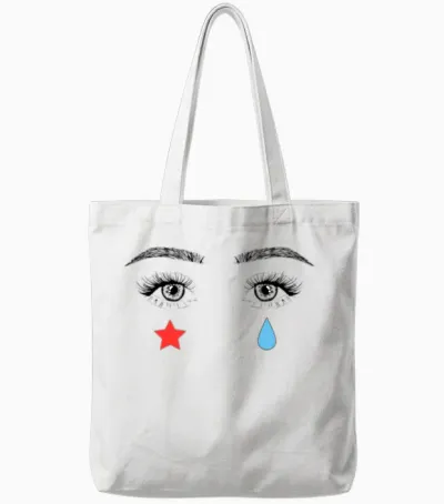 Vintage Eyes Graphic Tee Gift Ideas Tote Bags - White