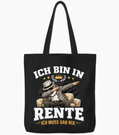 Rente 2026 Ruhestand Pension Pensionär Lustiges Rentner Tote Bags - Black