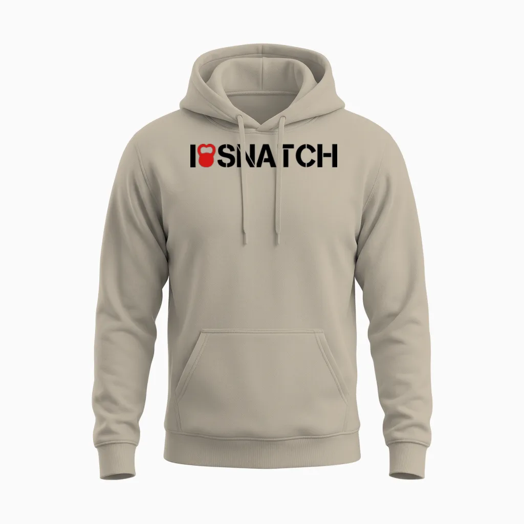 I Love Snatch Unisex Hoodie in Sand