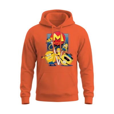 Minions Mega Minions with Super Powers Unisex Hoodie - Orange