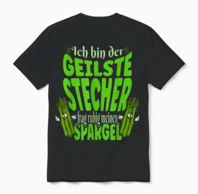 Spargel Feld Erntehilfe Spargelschneider Verkäufer Unisex T-Shirt - Black