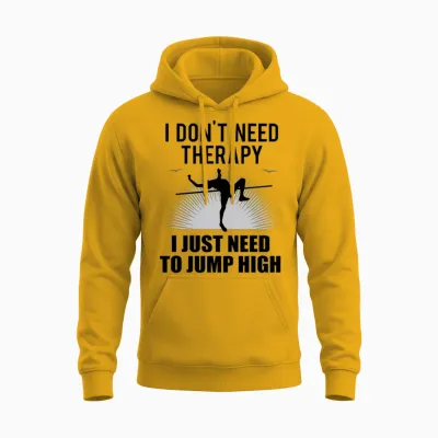 High Jump High Jumper Quote Gift Athletics Unisex Hoodie - Gold