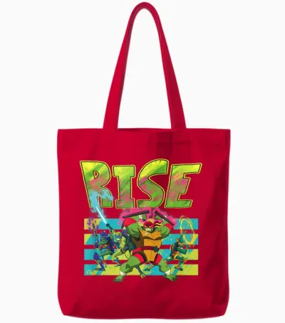 Tmnt - Rise - Splatter Paint Tote Bags - Red