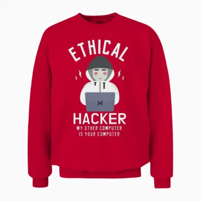 Hacker Gifts for a Ethical Hacker Unisex Sweatshirt - Red