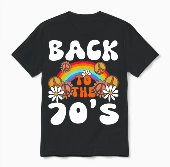 Back to the 70s Unisex T-Shirt in Black
