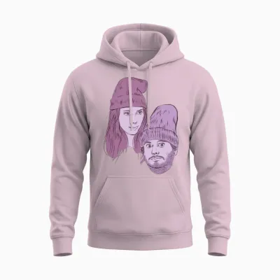 Hila and Ethan from H3h3productions Unisex Hoodie - Light Pink