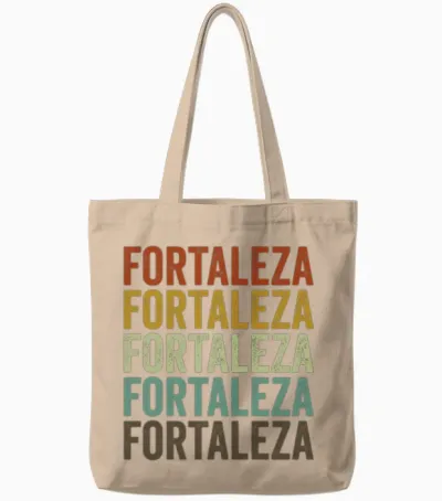 Fortaleza Brazil Retro Vintage Tote Bags - Natural