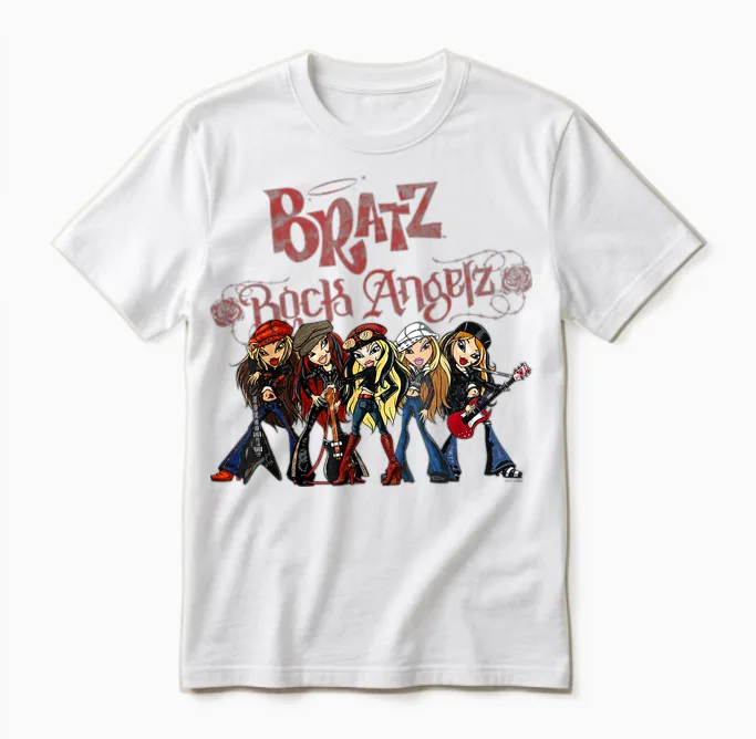 Bratz Rock Angelz Group Shot Unisex T-Shirt in White