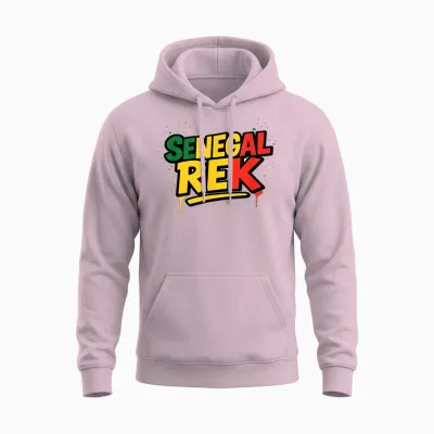 Senegal Rek Proud Senegalese Patriots Sunugal Wolof Unisex Hoodie - Light Pink