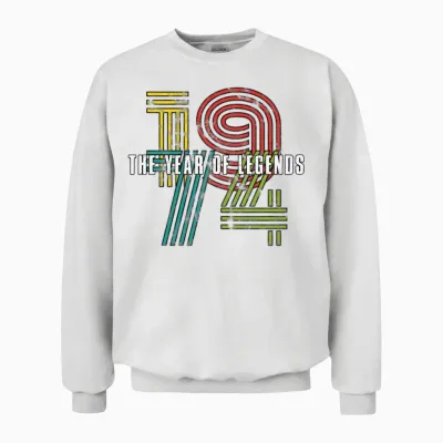 Hello 50 1974 Birthday Gift Unisex Sweatshirt - White
