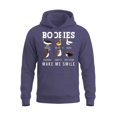 Funny Boobies Unisex Hoodie - Heather Sport Dark Navy