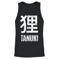 Tanuki Japanese Raccoon Dog — Lovers Gift Unisex Tank Top - Black – 2