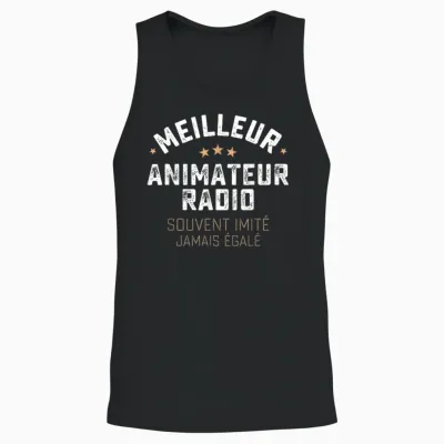 Funny Gift Man Craft Entertainer Radio Humor Unisex Tank Top - Black