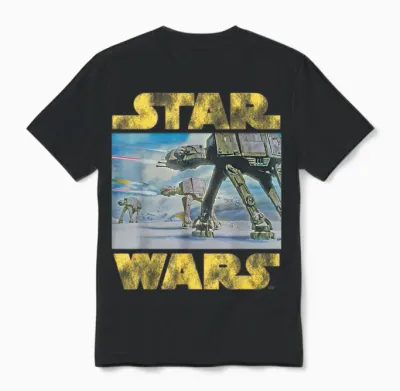 Star Wars Vintage Imperial At-At Battle of Hoth Unisex T-Shirt - Black