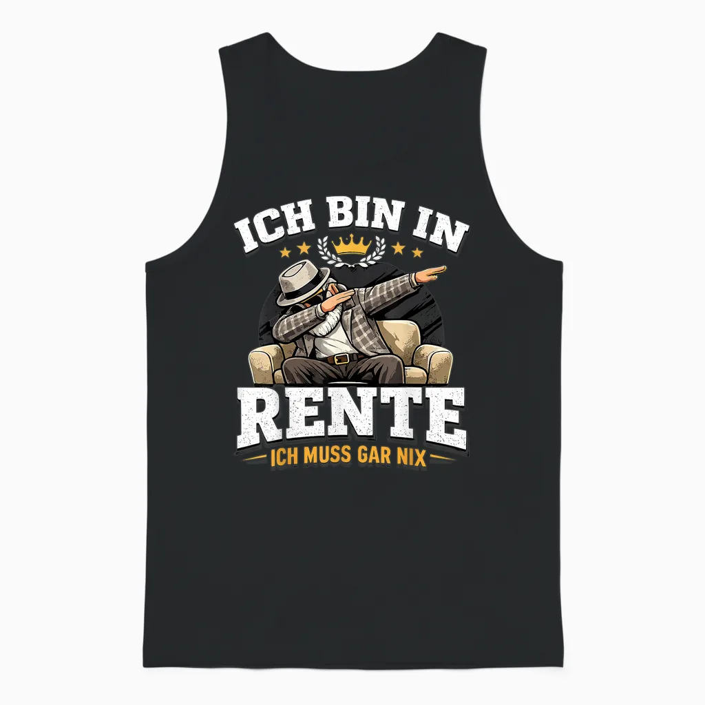 Rente 2026 Ruhestand Pension Pensionär Lustiges Rentner Unisex Tank Top in Black