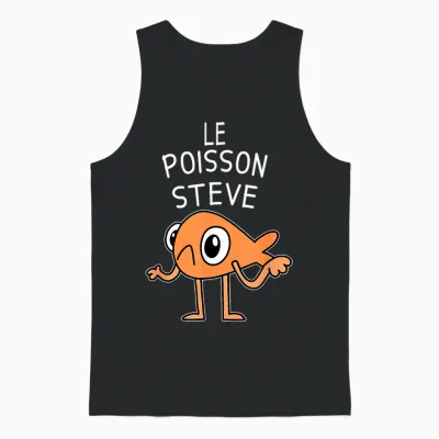 Funny Fish the Fish Steve Kids Women Men Viral Memes Unisex Tank Top - Black