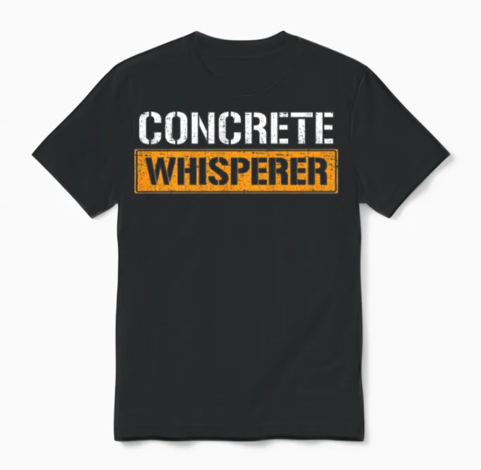 Concrete Whisperer Concrete Unisex T-Shirt in Black