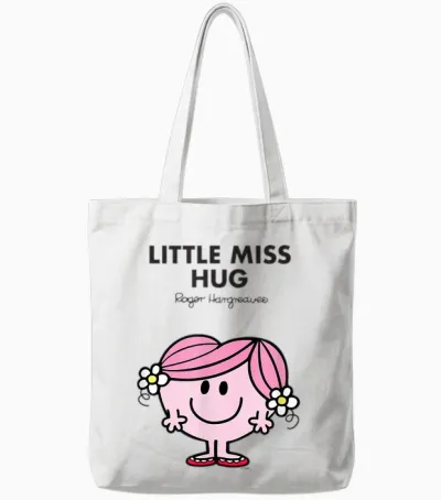 Mr. Men Little Miss Hug Tote Bags - White