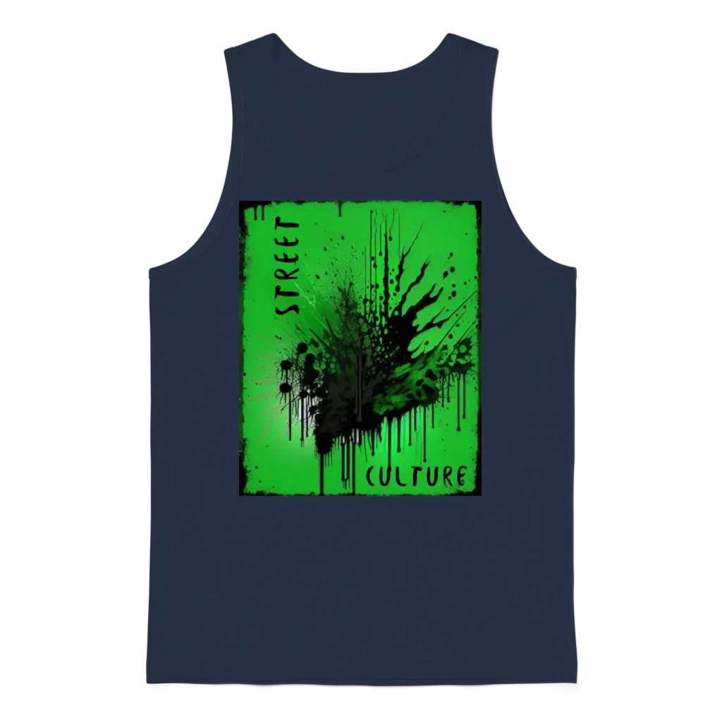 Street Culture Grunge Style Unisex Tank Top - Navy