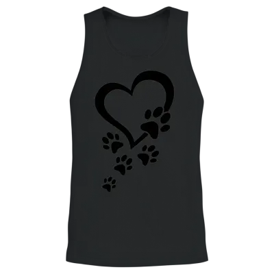 Dog Paw Heart Baby Dogs - Dog Paws Hearts Dog Paw Unisex Tank Top - Black