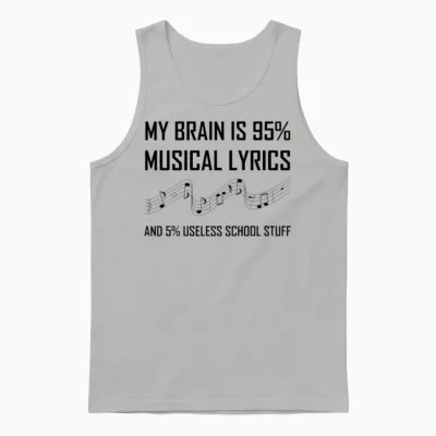 Brain Musical Lyrics Funny Unisex Tank Top - Ash