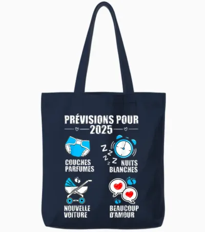 Man Soon Dad 2025 Announcement Humor, Gift Future Dad 2025 T-Shirt, Black, S Tote Bags - Navy