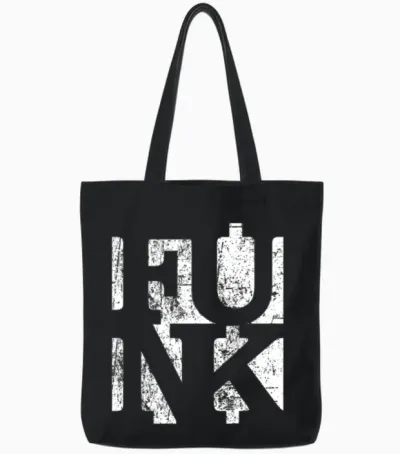 Funk Music Retro Tote Bags - Black