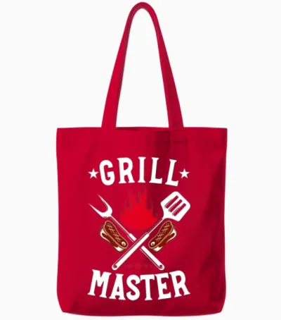 Grill Master Retro Vintage Tote Bags - Red