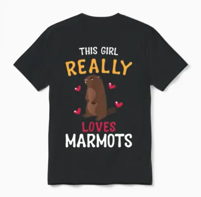 Marmot, Marmot Animal, Marmots Unisex T-Shirt - Black