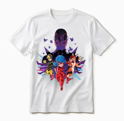 Miraculous Superheroes Kwami vs Hawk Moth Unisex T-Shirt - White