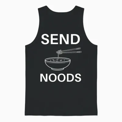 Send Noods Funny Unisex Tank Top - Black