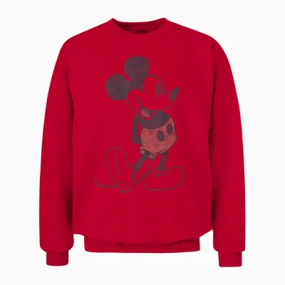 Disney Mickey & Friends Mickey Mouse Vintage Portrait Unisex Sweatshirt - Red