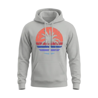 Retro Vintage Sunset Unisex Hoodie - Ash