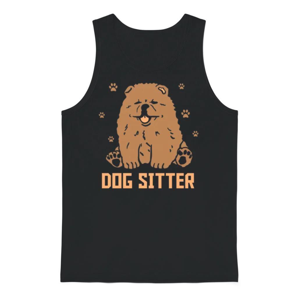 Dog Sitter Job Dogs Dog Sitting Puppy Unisex Tank Top - Black