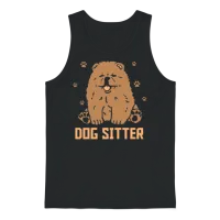 Dog Sitter Job Dogs Dog Sitting Puppy Unisex Tank Top - Black – 1