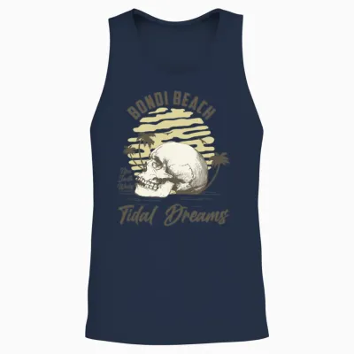 Bondi Beach New South Wales Unisex Tank Top - Navy