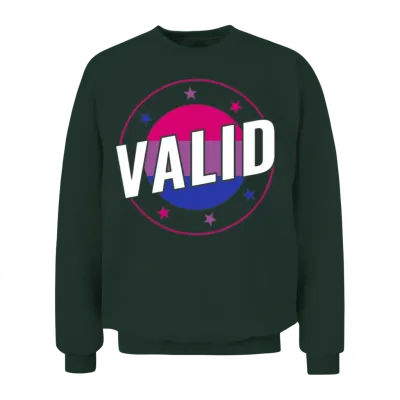 Bisexual Funny Valid Bi Pride Bisexuality Unisex Sweatshirt - Forest