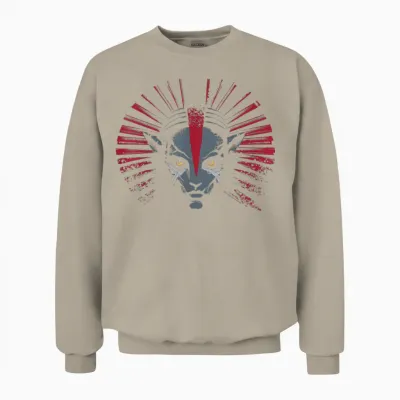 Avatar: Fire and Ash Varang Face Distressed Unisex Sweatshirt - Sand
