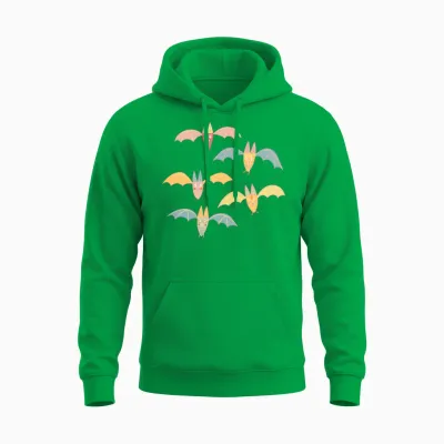 Funny Vampire Bats Unisex Hoodie - Irish Green